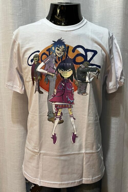 Gorillaz Branca Fundo Laranja (Stamp)